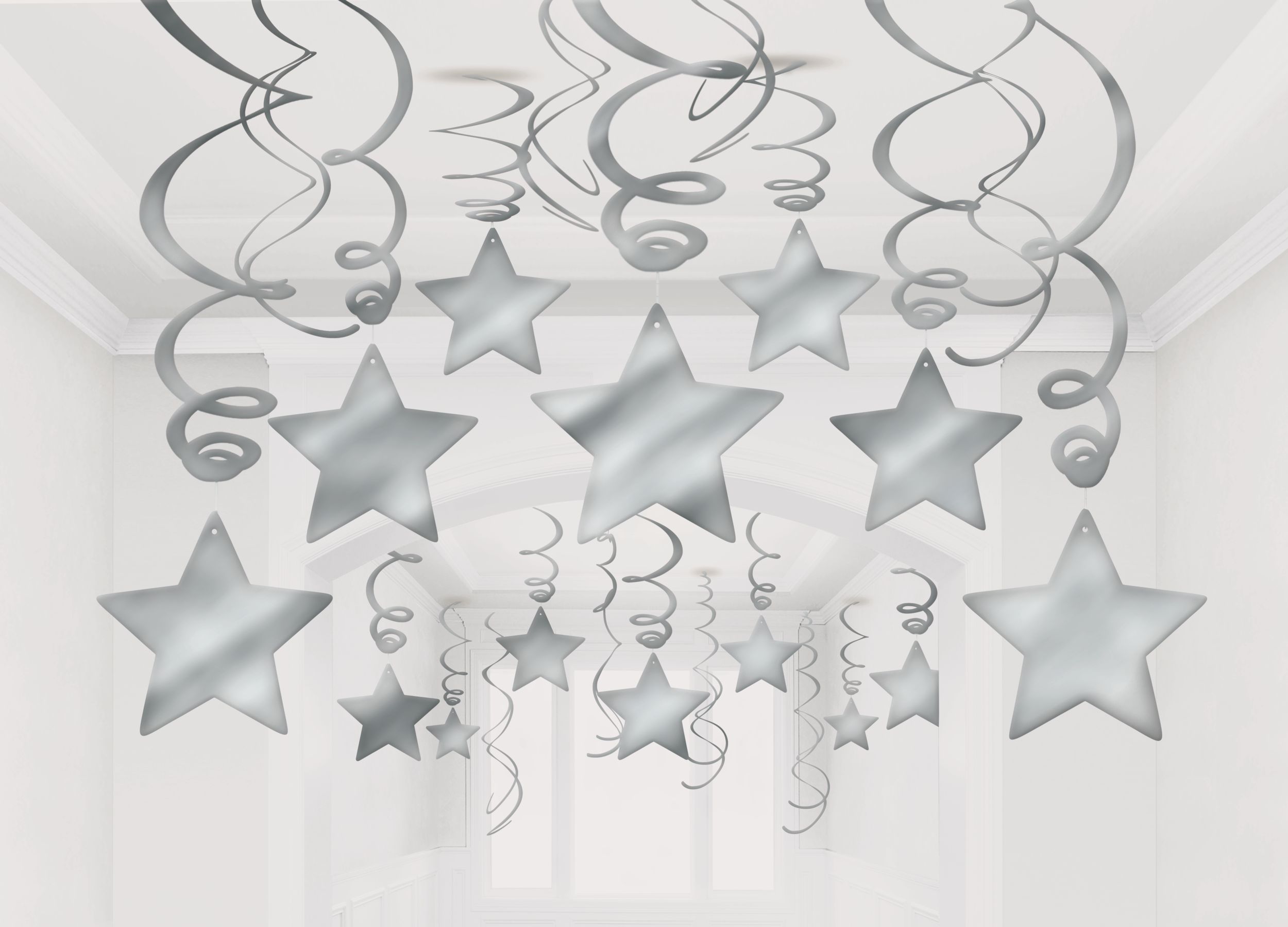 Serpentins à étoile argent, paq. 30 Composite_or_Mixed