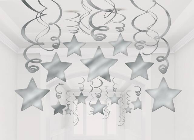 Serpentins à étoile argent, paq. 30 Composite_or_Mixed