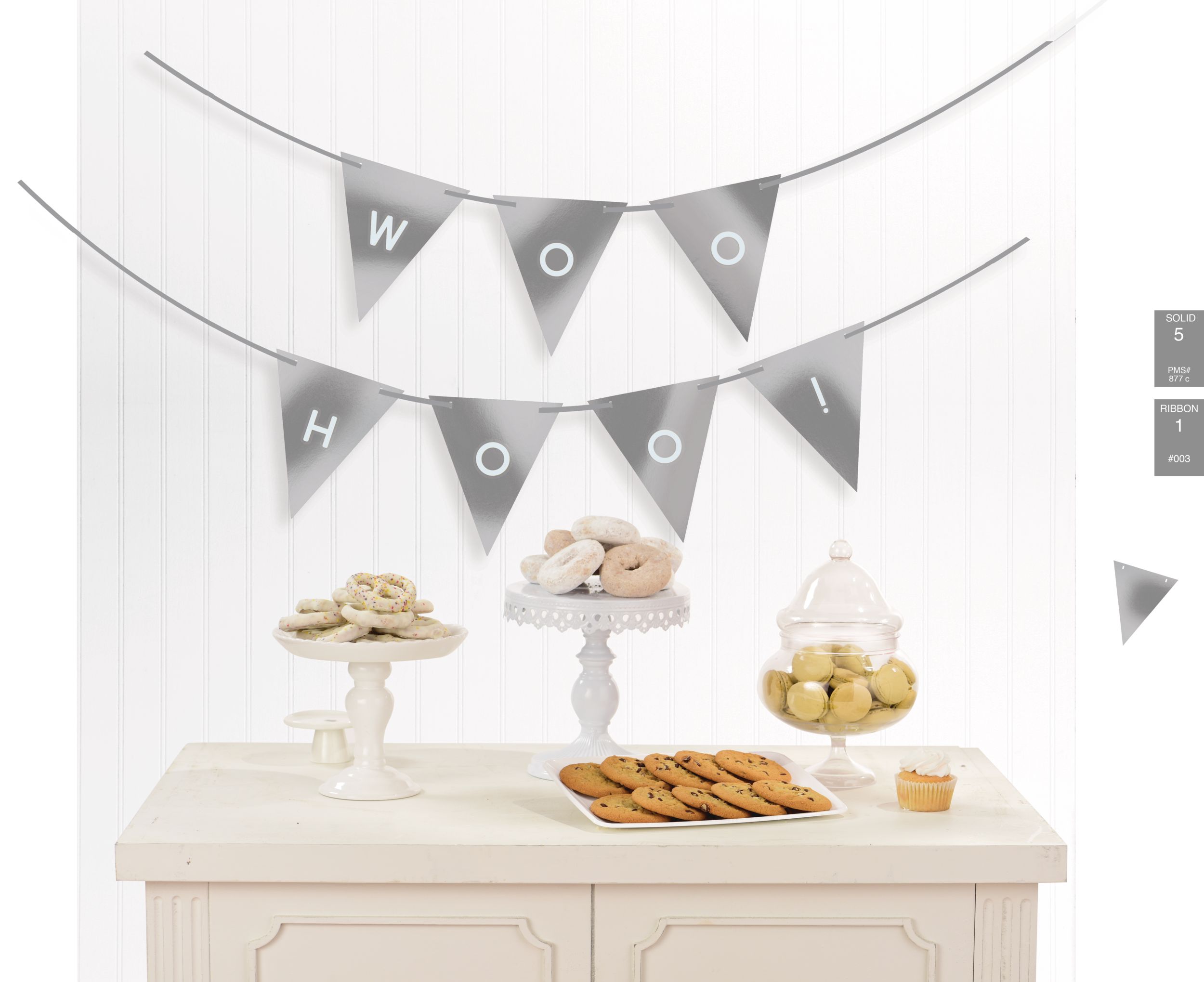 Personalized Silver Pennant Banner Composite_or_Mixed