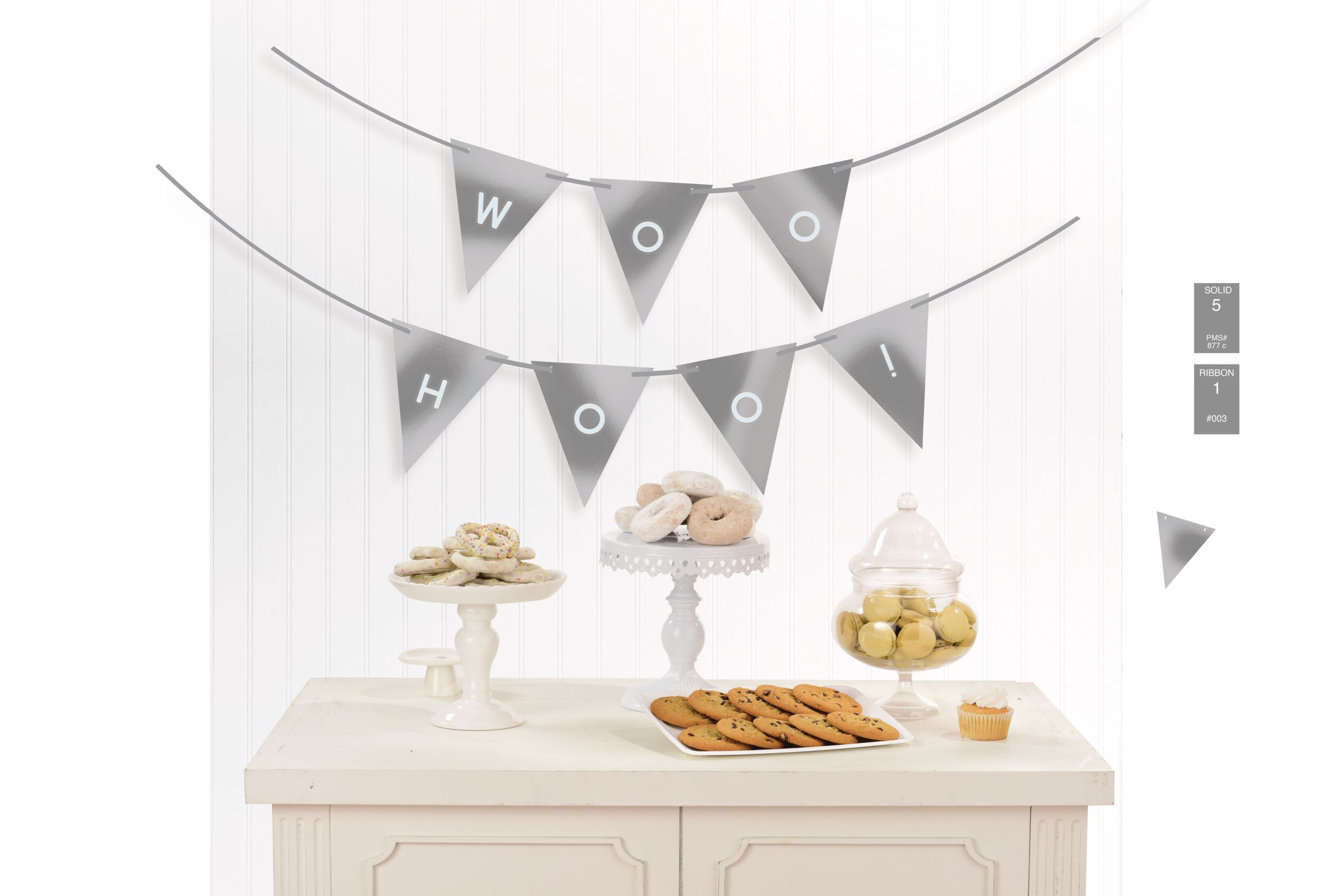 Personalized Silver Pennant Banner Composite_or_Mixed