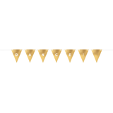 Personalized Gold Pennant Banner Front_Flat
