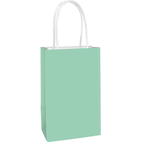 Paper Gift Bag, Mint Green, 12-in, for Birthday/Wedding/Easter Front_Angled_Right
