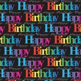 "Happy Birthday" Gift Wrapping Paper, Multi-Coloured, 16-ft, for Birthday Party Front_Flat