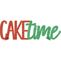 Glitter Red & Teal Cake Time Centrepiece Front_Flat