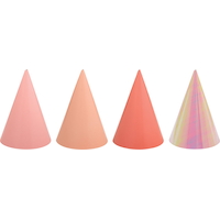 Shades of Pink Party Hats, 12-ct Front_Flat