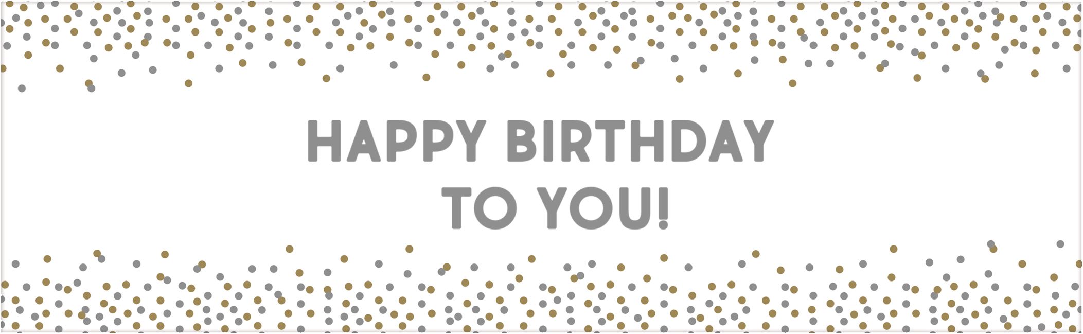 "Happy Birthday To You"  DIY Customizable Hanging Garland Banner Decoration, Gold/Silver, 5.25-ft, for Birthday Party Front_Flat