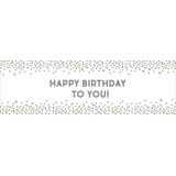 Banderole guirlande à suspendre personnalisable Happy Birthday to You, doré/argenté, 5,25 pi, pour fête d'anniversaire Front_Flat