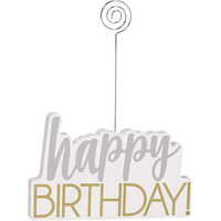 Gold & Silver Happy Birthday Photo Holder Front_Flat
