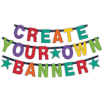 DIY Customizable Hanging Garland Banner Decoration, Multi-Coloured, 7.75-ft, for Birthday Party