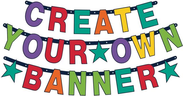 DIY Customizable Hanging Garland Banner Decoration, Multi-Coloured, 7.75-ft, for Birthday Party Front_Flat