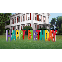 Affiche de pelouse Happy Birthday pour fête d'anniversaire, 12 po