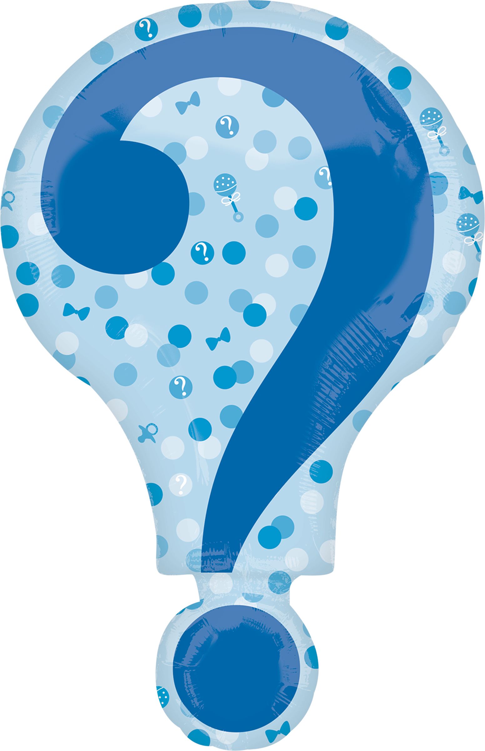 Question Mark Gender Reveal Balloon, 28-in Front_Flat