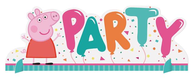 Peppa Pig Birthday Party Table Decoration Front_Elevated
