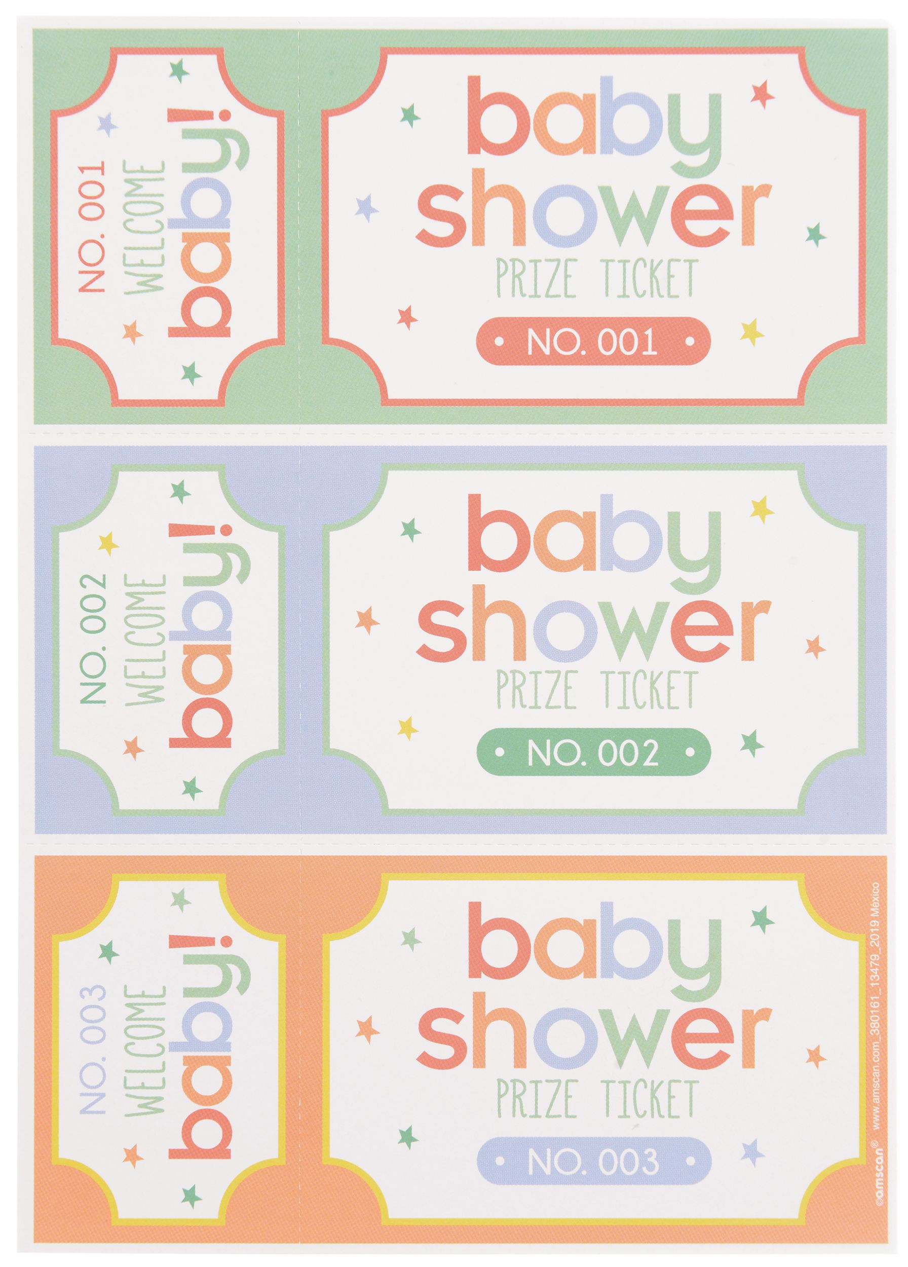 Prize Tickets for Baby Shower, 48-pk Front_Flat
