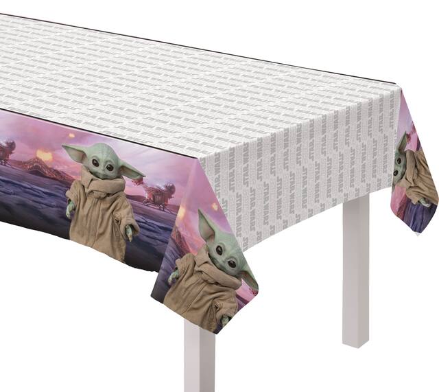 Mandalorian The Child Birthday Party Paper Table Cover,  54-in x 96-in Front_Angled_Left