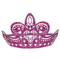 Glitter Sparkle Tiaras for Birthday Parties, Pink, 8-pk Front_Flat
