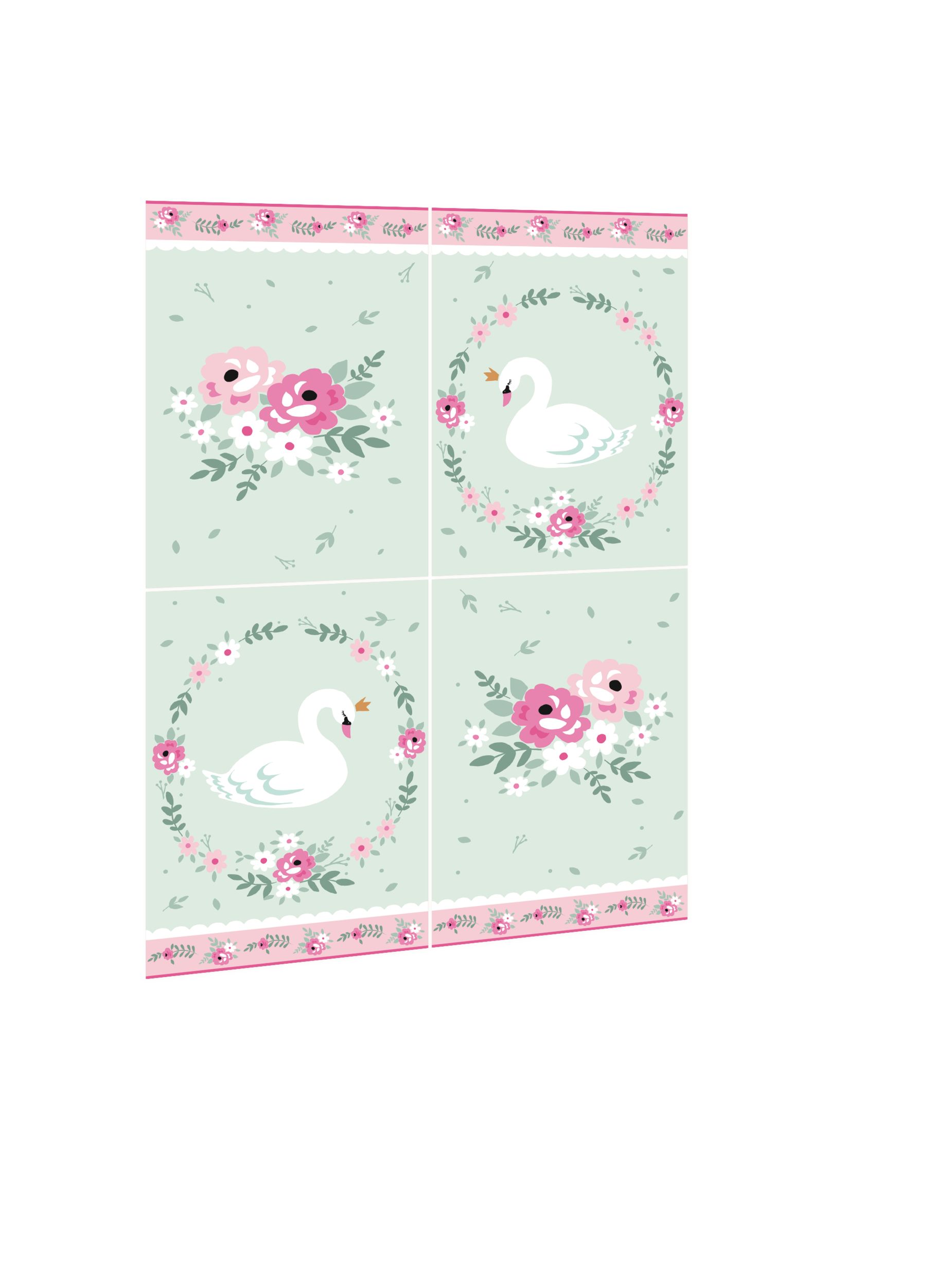 Sweet Swan Scene Setter with Photo Booth Props Front_Angled_Right