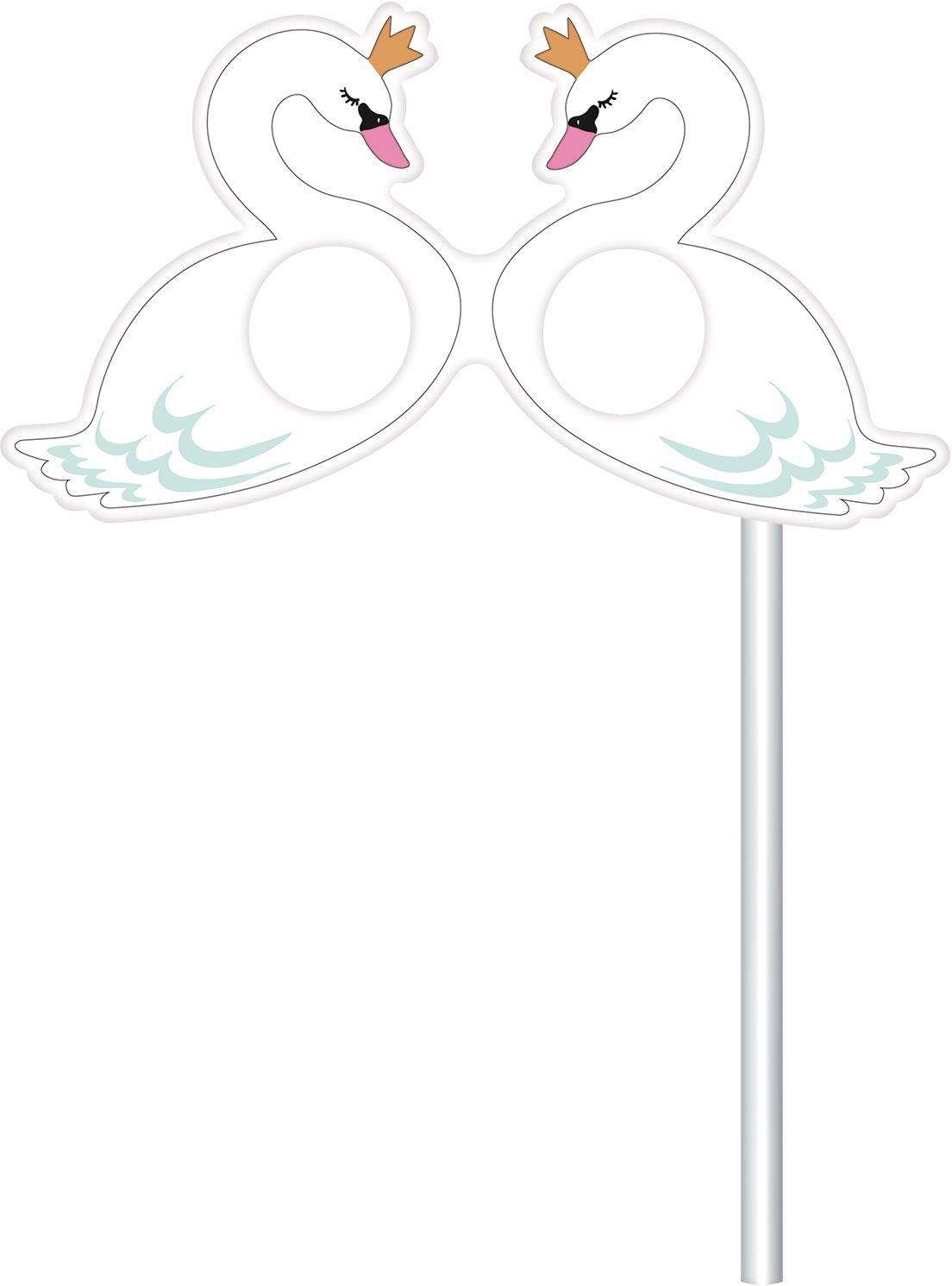 Sweet Swan Scene Setter with Photo Booth Props Front_Flat