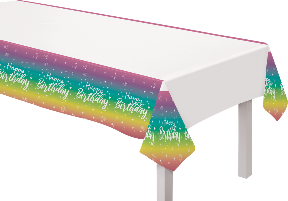 Sparkle Birthday Party Table Cover 54 In X 96 In Canadian Tire 8497