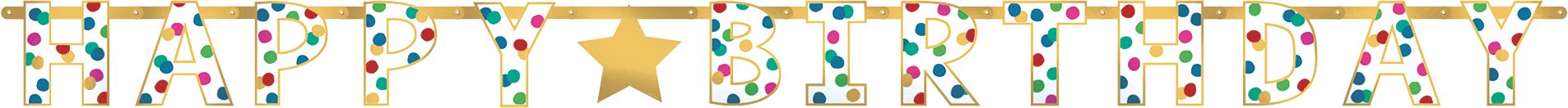Happy Birthday Letter Banner Party Decoration Front_Flat