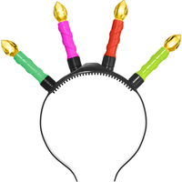 Bandeau lumineux à bougies multicolores Front_Flat