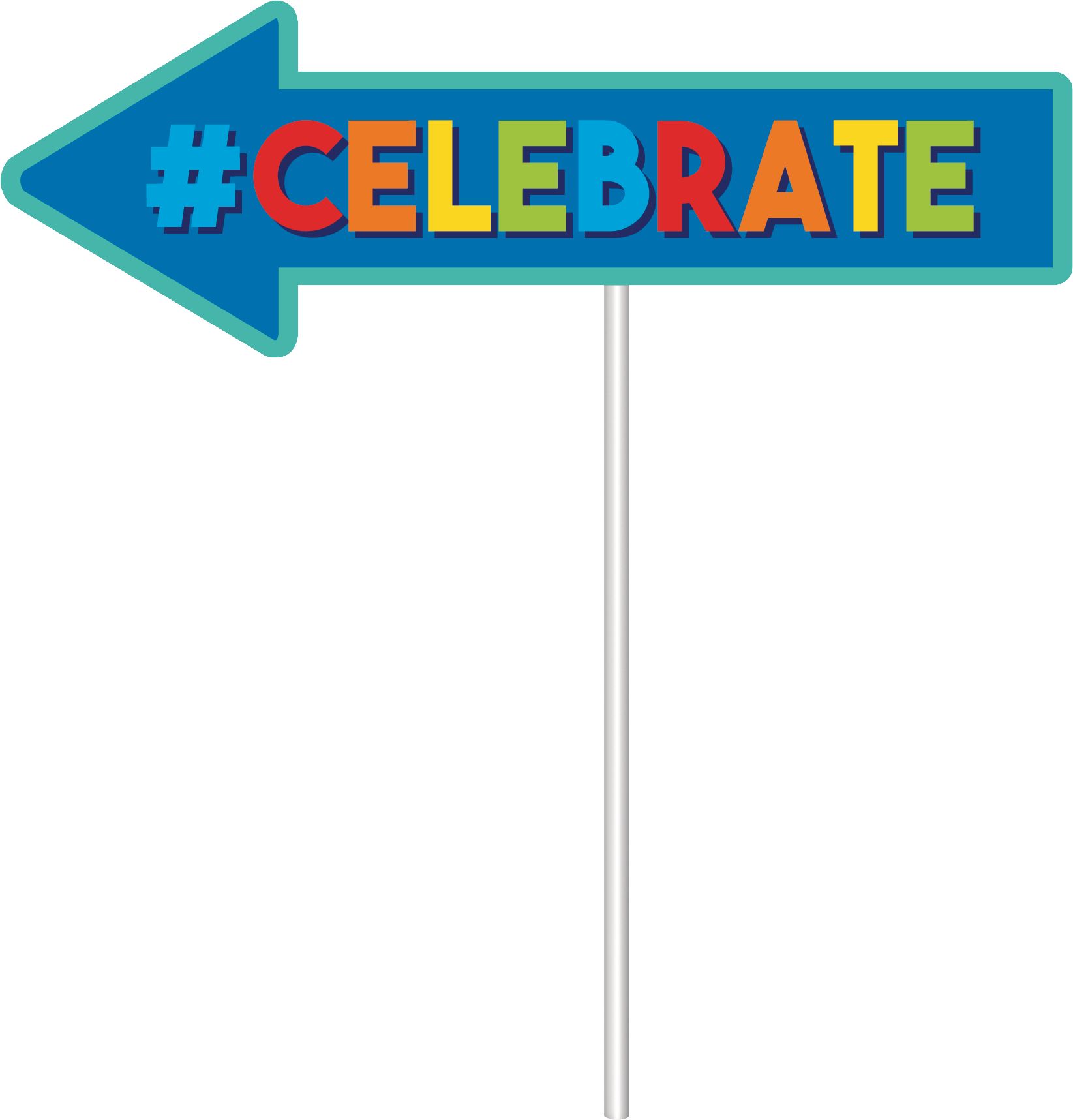 Birthday Balloon "Happy Bday" Plastic Scene Setter Background Decoration with Photo Booth Props, Red/Blue, 40-in, 22-pk, for Birthday Party Front_Flat