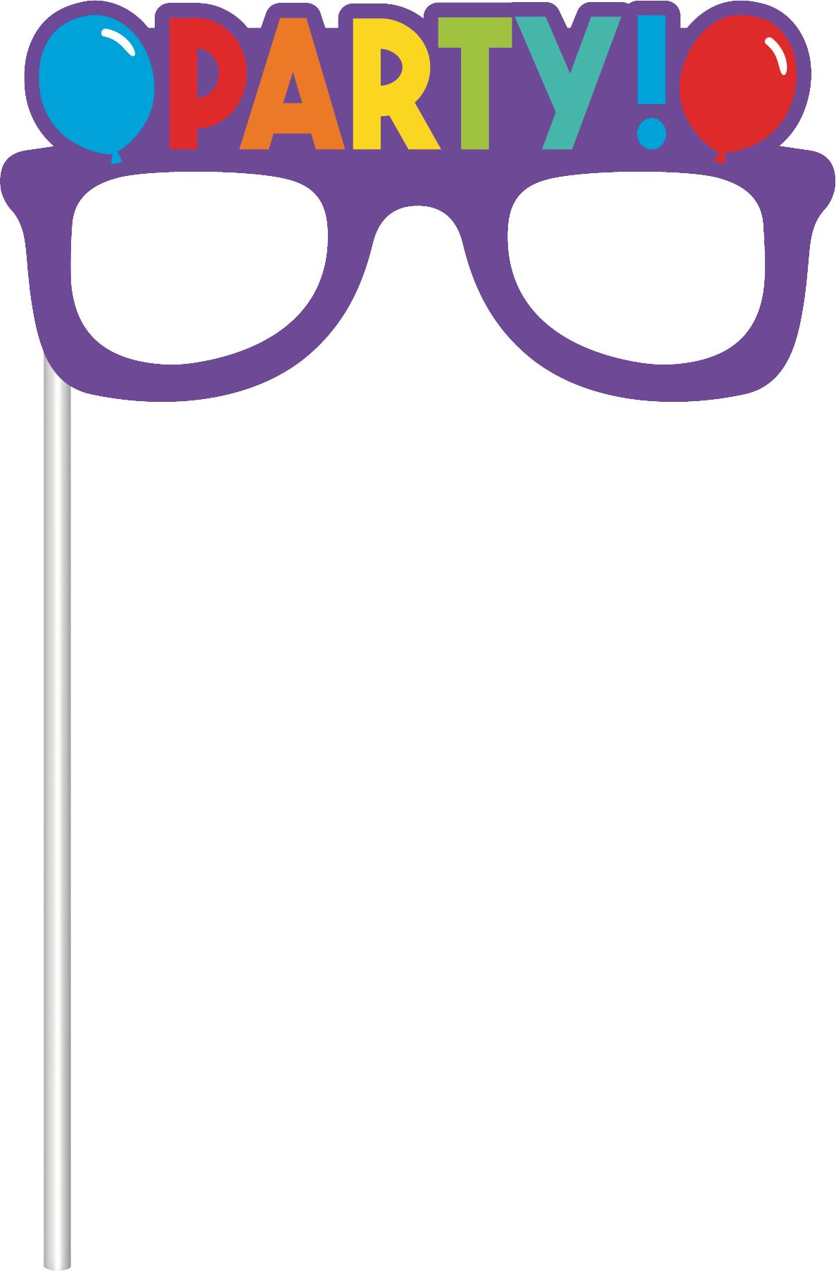 Birthday Balloon "Happy Bday" Plastic Scene Setter Background Decoration with Photo Booth Props, Red/Blue, 40-in, 22-pk, for Birthday Party Front_Flat