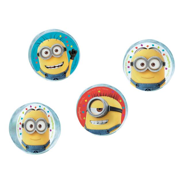 Despicable Me Minions Bounce Balls for Birthday Party Favours, 6-pk Front_Flat