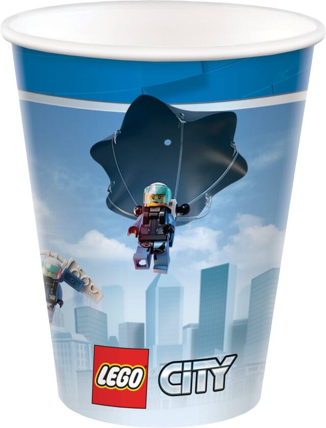 LEGO City Birthday Party Paper Cups, 9-oz, 8-pk Front_Elevated