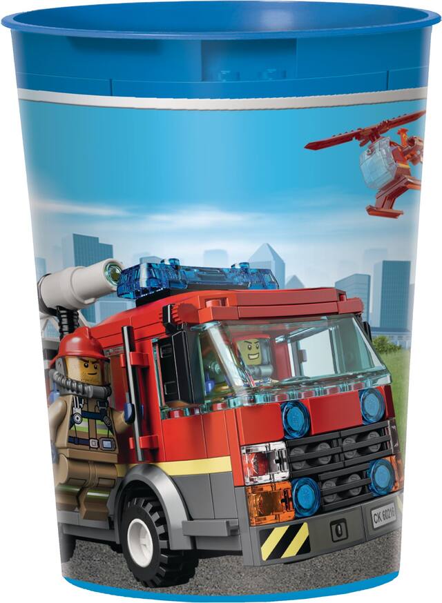 Gobelet à surprises d'anniversaire, Lego City, 16 oz Front_Elevated