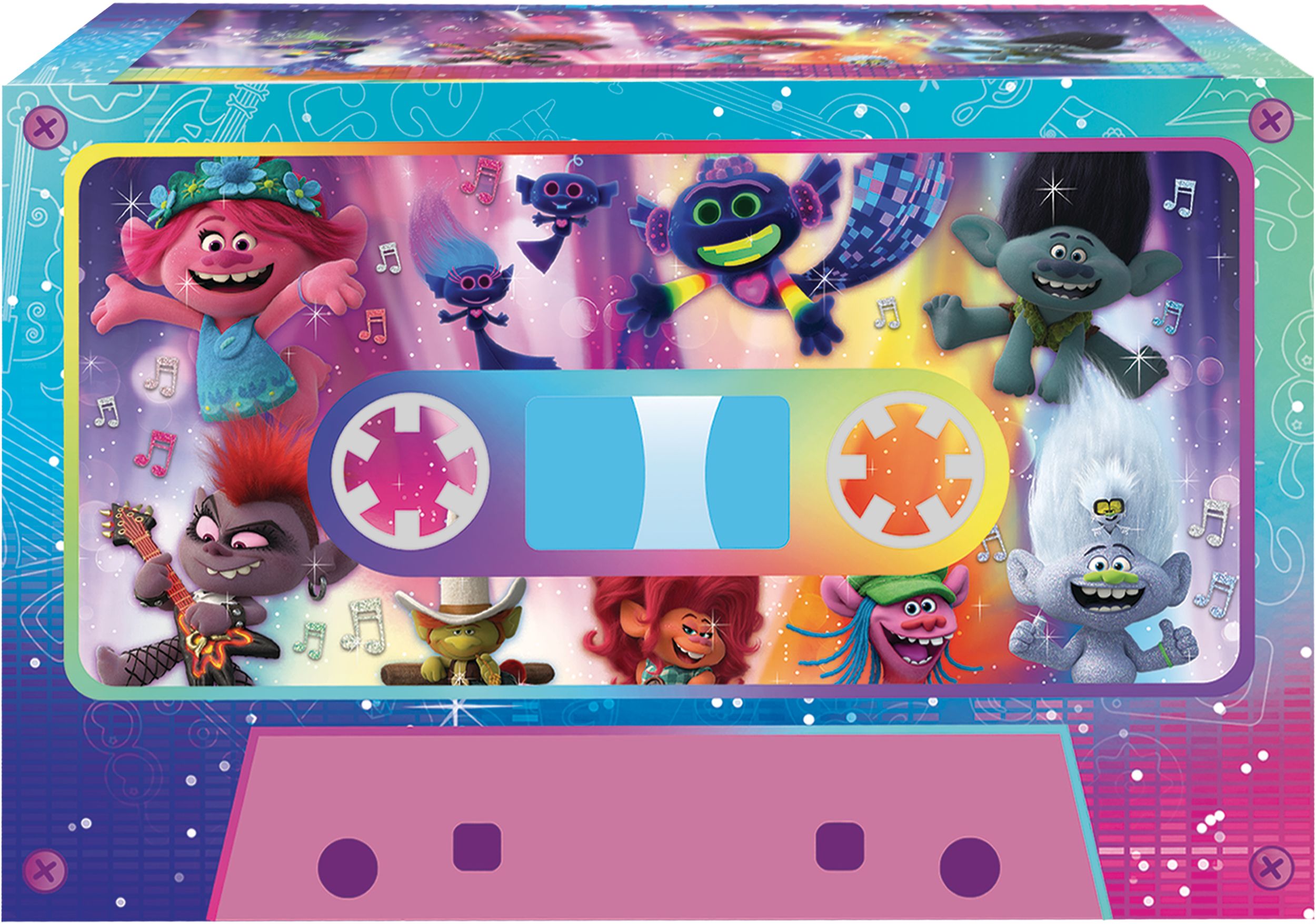 Boîtes à cadeaux-surprises pour fête d'anniversaire Trolls Tournée mondiale, paq. 8 Front_Flat