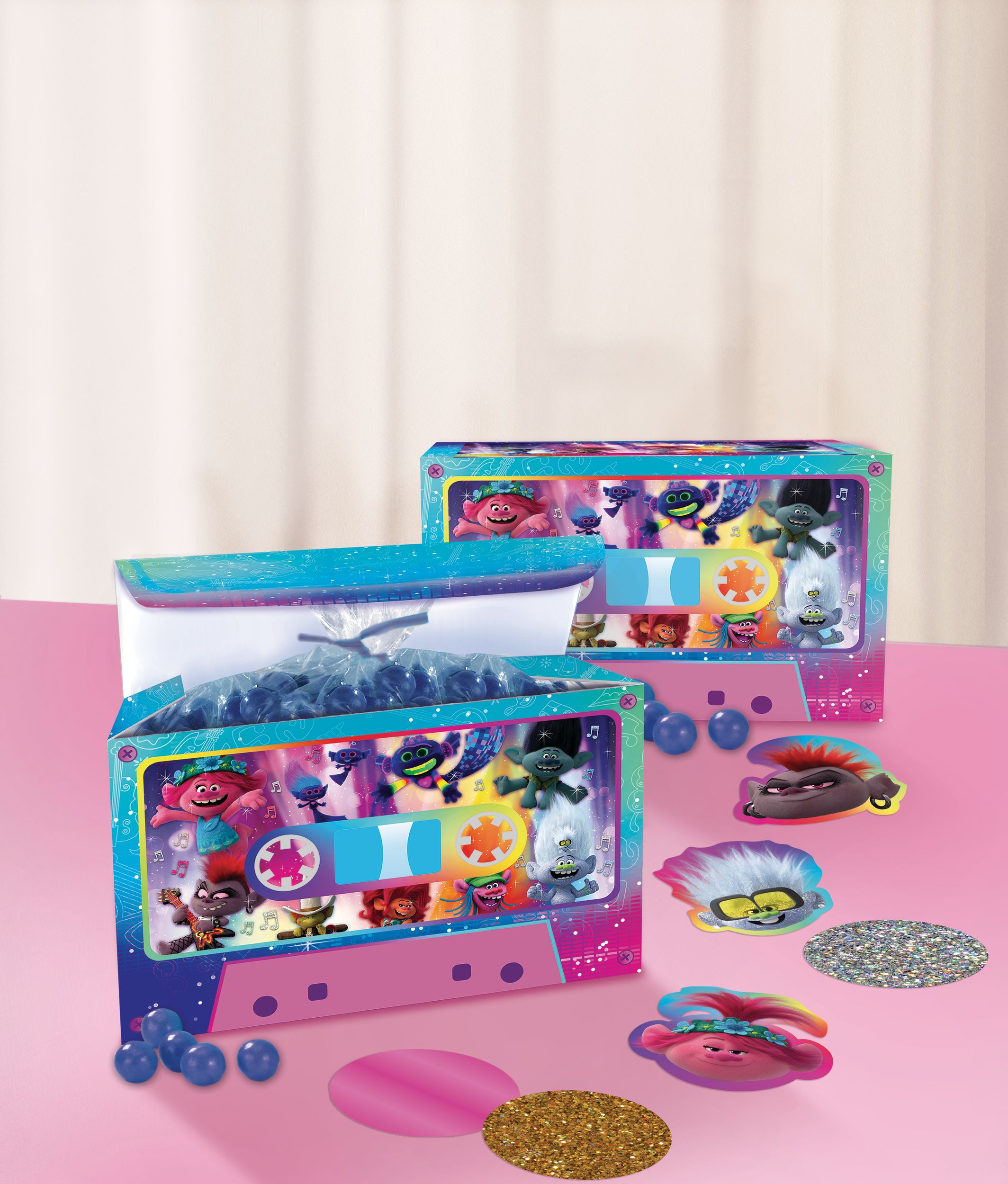 Boîtes à cadeaux-surprises pour fête d'anniversaire Trolls Tournée mondiale, paq. 8 Composite_or_Mixed