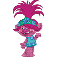 Trolls World Tour Mini Pinata Birthday Party Decoration, 5-in x 7-in Front_Flat