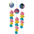 Trolls Guitar Poppy & Branch Pinata Hanging Pull String Decoration,  Pink/Blue, 31-in, Holds 2lb of Pinata Filler, for Birthday Parties