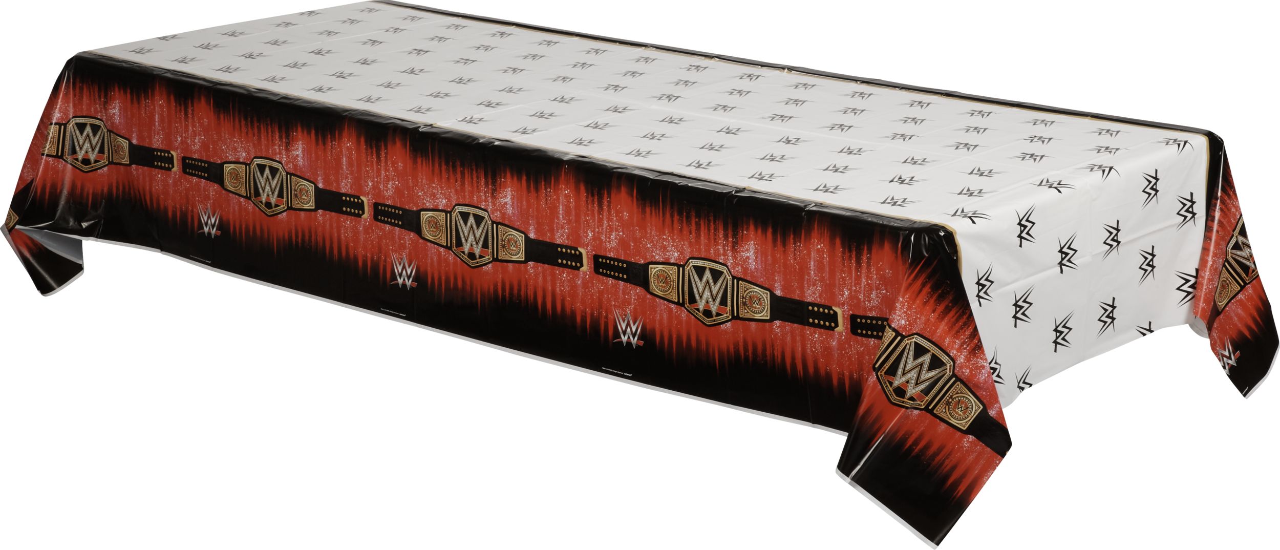 WWE Champion Birthday Party Table Cover, 54-in x 96-in Front_Angled_Left