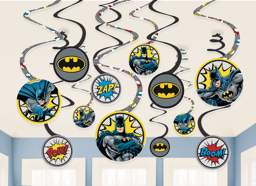 Justice League Heroes Unite Batman Hanging Swirl Birthday Party   8ct Spiral Deco Jl Hero Batman Aa3ece4f 4d65 4949 A94a 9890c2447016 