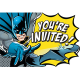 Justice League Heroes Unite Batman Postcard Birthday Party Invitations, 8-pk Front_Flat