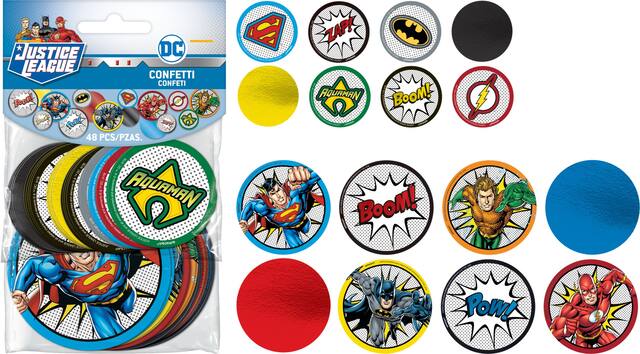Justice League Heroes Unite Giant Confetti, 48-pc Front_Flat