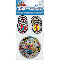 Justice League Heroes Unite Birthday Cupcake Decorating Kit for 24 Front_Flat