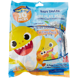 Baby Shark Play Back with Colouring Book, Crayons & Stickers, Yellow/Blue, 10-pk, Ages 5+, for Arts & Crafts/Birthday Favour Front_Flat