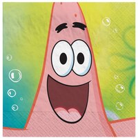 Spongebob SquarePants Patrick Star Birthday Party Lunch Napkins, 16-pk Front_Flat