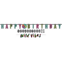 Wild Child Personalized Birthday Party Banner Decoration Kit Front_Flat