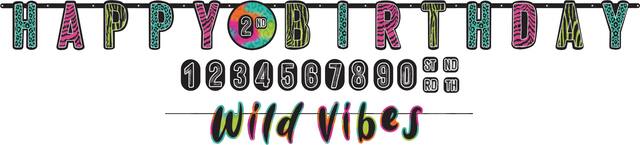Wild Child Personalized Birthday Party Banner Decoration Kit Front_Flat
