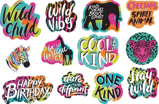 Découpes pour fête d'anniversaire Wild Child, paq. 12 Front_Flat