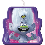 Trolls "Happy Birthday" Wax Candle Set, Multi-Coloured, 3.5-in, 4-pk, for Birthday Party Front_Flat