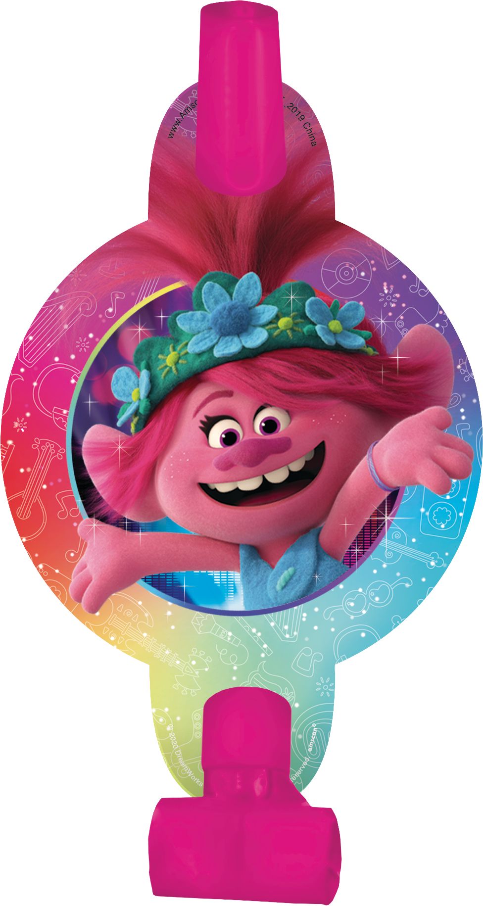 Trolls World Tour Birthday Party Blowouts, 8-pk Front_Flat