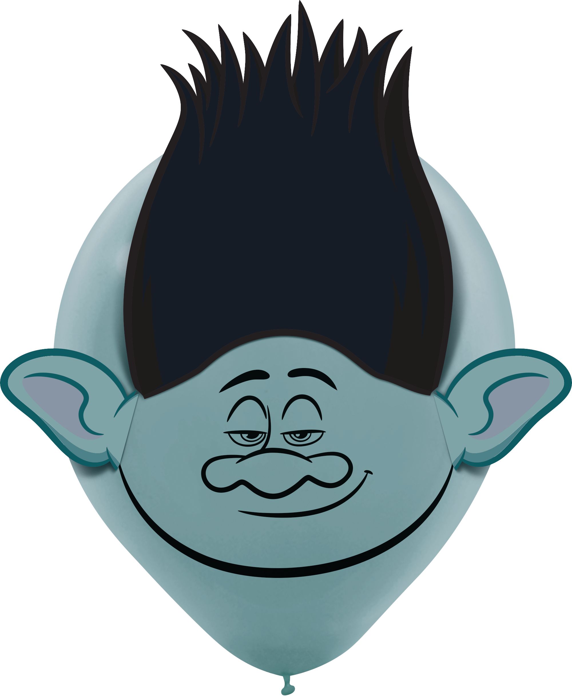 Trolls Round Latex Balloon Decorating Kit, Blue/Pink, 12-in, 6-pk, for Birthday Party Front_Flat