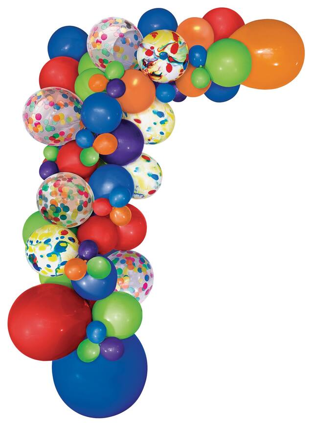 Balloon Garland Kit, Primary Colours Side_Right