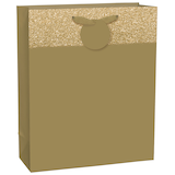 Glitter Paper Gift Bag, Assorted Colours, 10.5-in, for Birthday/Valentine's Day/Baby Shower Front_Angled_Right