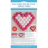Heart Shape Balloon Grid Net Frame Holder, Clear, 27-in, for Valentine's Day/Anniversary/Wedding/Baby Shower/Birthday Front_Flat